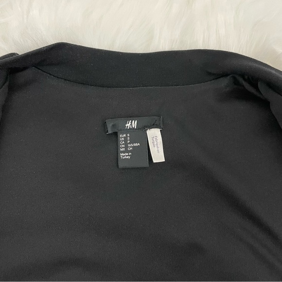 H&M Black Lace Bomber Jacket With Nude Base, Size Small - Picture 7 of 8